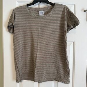 Prana Cozy Up striped hemp blend t shirt